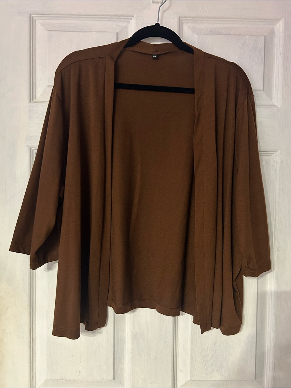 Brown Open-Front Women's Sweater Cardigan